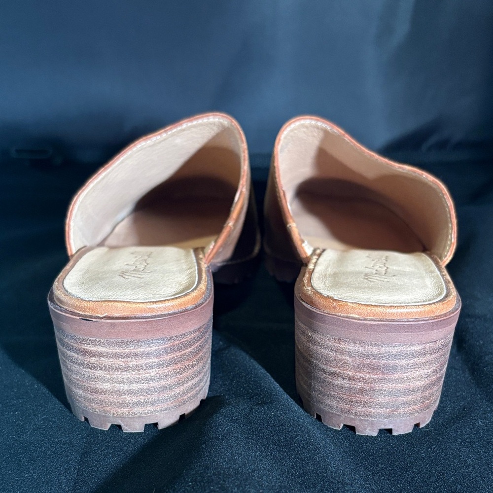 Madewell size 7 The Mindy Mule boho Tan Leather Slip-On Loafers - Picture 11 of 13